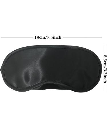 Honbay 10PCS Black Satin Eye Masks with Nose Pad for Travel, Games, Parties, and Sleeping - Buy Online on GoSupps.com