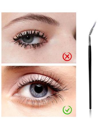 3Pcs Black Mascara Fan Brushes - Angled Eyebrow & Facial Brushes for Natural Lash Lift & Lower Lashes Enhancement | International Shipping - Buy Online on GoSupps.com
