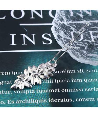 Yheakne Vintage Crystal Leaf Hair Clip Pin Silver Rhinestone Hair Barrette Pin Shine Cz Leaf Hair Pin Crystal Head Clip Headpiece Decorative Bobby Pins Hair Accessories for Women and Girls (Silver) - Buy Online on GoSupps.com