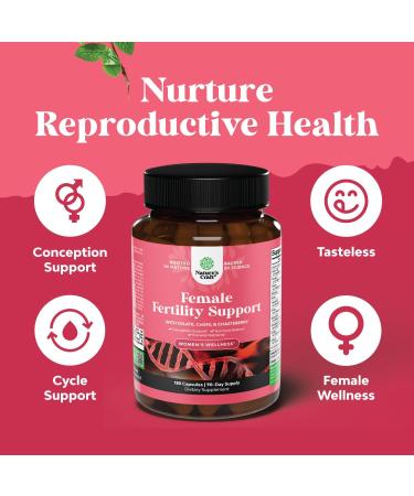 Fertility Supplement for Women with Prenatal Multivitamins - Female Fertility Support with Prenatal Choline Inositol Folate Chasteberry and CoQ10 Fertility Blend for Women to Promote Faster Conception - Buy Online on GoSupps.com