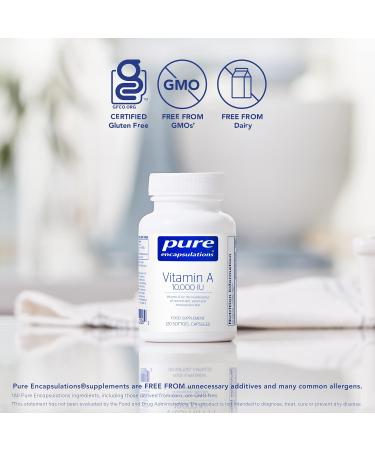 Pure Encapsulations Vitamin A 10,000 IU Cod Liver Oil 120 Softgels - Skin, Vision & Immune Support - Buy Online on GoSupps.com