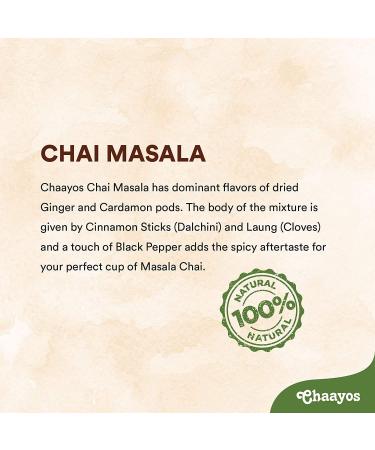 Chaayos Chai Masala - Aromatic Tea Masala Powder with 100% Natural Ingredients - 100g x 2 200g 500 Cups  - Buy Online on GoSupps.com