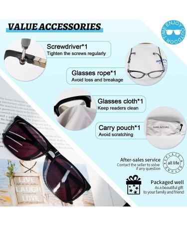 Black MARE AZZURO Large Square Reader Sunglasses for Men | Outdoor Sun Reading Glasses 1.0 | 1.25 | 1.5 | 1.75 | 2.0 | 2.25 | 2.5 | 2.75 | 3.0 | 3.5 | 4.0 - 1.00 - Buy Online on GoSupps.com