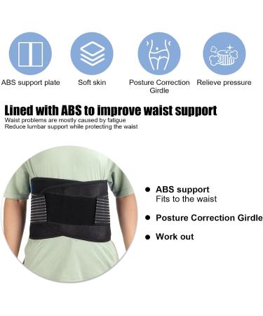 Breathable Adjustable Back Support Belt for Pain Relief - Lower Back Lumbar Support for Men & Women (Large) - Buy Online on GoSupps.com