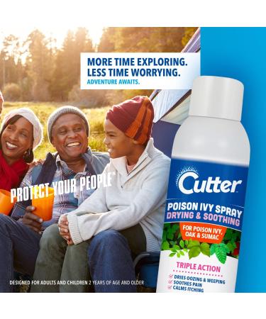 Cutter Poison Ivy Spray - Drying & Soothing Calamine + Pramoxine HCI for Poison Ivy Oak & Sumac Relief | 116g - Buy Online on GoSupps.com