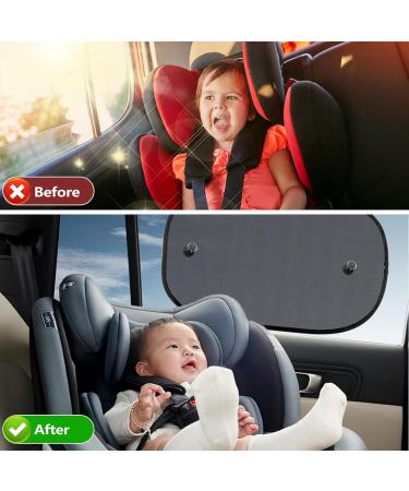 Wugu Car Baby Sun Protection - UV Shield Window Covers for Children | 2-Piece Set with 8 Suction Cups | 51 x 31 cm Sun Visor - Buy Online on GoSupps.com