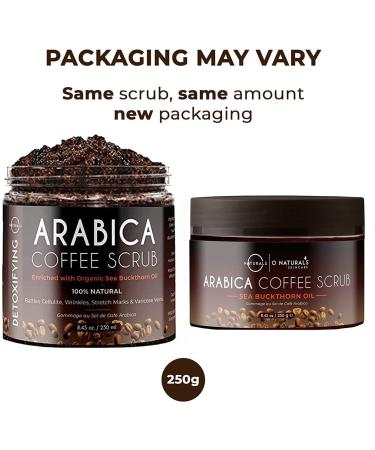 O Naturals Arabica Coffee Exfoliating Body Scrub - Anti Cellulite Dead Sea Salt Coffee Scrub for Face, Body & Feet - Best Cellulite Remover - 250 ml - Buy Online on GoSupps.com