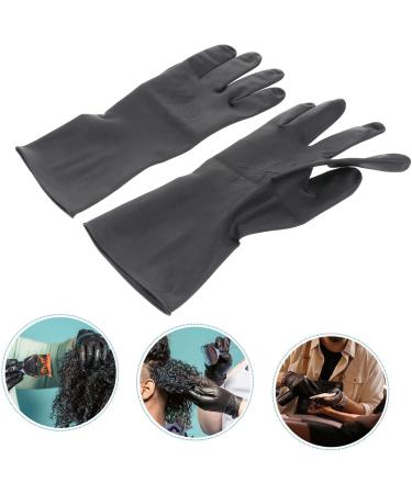 GLEAVI 3 Pairs Black Gloves Black Rubber Gloves Reusable Hair Dye Glove Shampoo Particles Man Non-slip - Buy Online on GoSupps.com