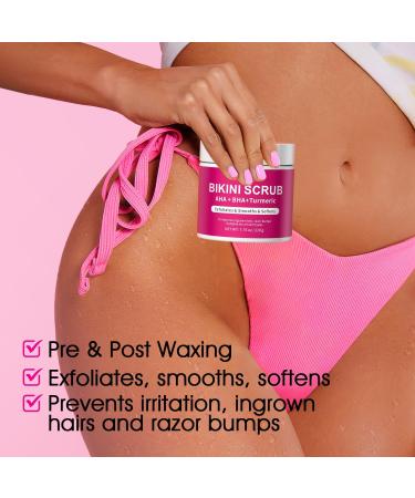 Riso Della Corte Ba Bikini Scrub with 10 AHA+BHA and turmeric for the armpit area removes ingrown hairs and razor bumps hydrates and nourishes the skin evens the complexion exfoliates 220 g - Buy Online on GoSupps.com