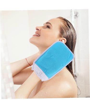 POPETPOP Bath Mittens Exfoliating Shower Mitten 21x14cm Blue - Buy Online on GoSupps.com