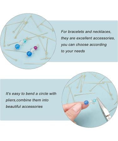 500pcs Golden 304 Stainless Steel Eyepins 40mm - Jewelry Making Findings DIY Components - UNICRAFTABLE - Buy Online on GoSupps.com