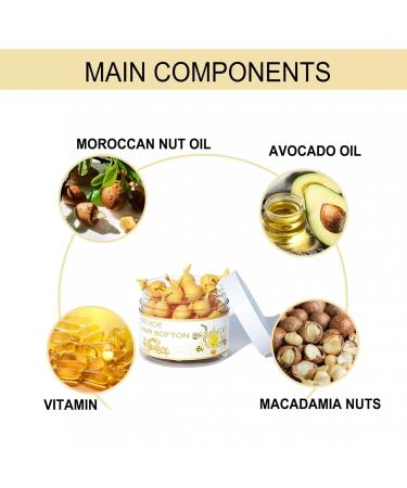 ZITIANY Hair Treatment Serum Oil Capsules - 50pcs | Hair Repair & Moisturizing Essential Oil for Dryness, Frizz, and Damage - Buy Online on GoSupps.com