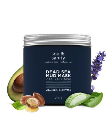 Soul and Sanity - Totes Sea mud face mask with aloe vera & vitamin E cleaning mineral -rich masks beauty for deep cleaning nourishing face care dead sea fragrance 250 grams