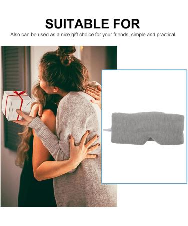 Silk Sleep Mask - Comfortable Eye Cover for Women & Men - Cotton Blindfold for Travel - Grey - Sleep Better Anywhere - Buy Online on GoSupps.com