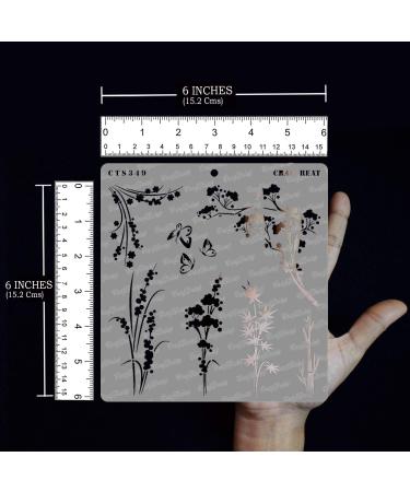 CrafTreat Wildflower Stencils - 6x6 Inches - Reusable DIY Art and Craft Stencils for Painting Flowers on Wood, Canvas, Paper, Fabric, Floor, Wall, and Tile - Buy Online on GoSupps.com