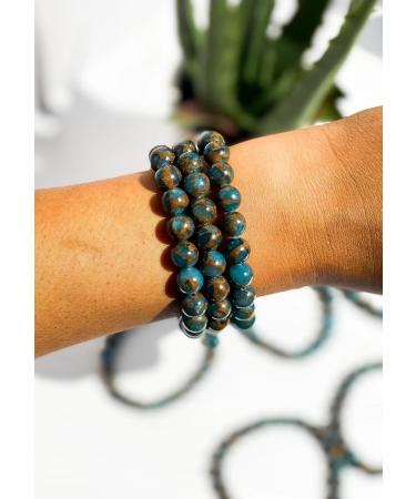 Buy Emilys Gems Power Chakra Bracelets - 8mm Natural Stone Stretchable Bracelets for Wellness & Healing - Buy Online on GoSupps.com