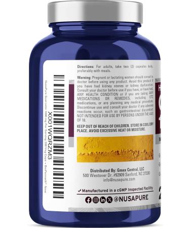 NusaPure Quercetin - Suitable for Vegetarian/Vegan Non - GMO - 1000 mg - 200 Capsules - Buy Online on GoSupps.com