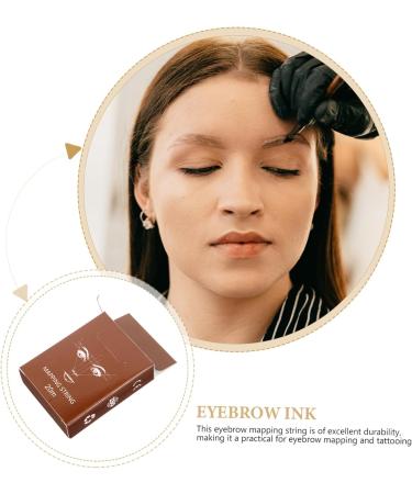 Healeved 1 Box String Ruler Ink Eyebrow Locating Ruler Eyebrow Drawing Aids Draw a Line 6.10X4.60X1.80CM Light Brown - Buy Online on GoSupps.com