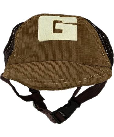 Adjustable Dogs Baseball Cap with Ear Holes - Breathable Sun Hat for Pets - Summer Travel Dog Cap for Puppies - Brown - Buy Online on GoSupps.com