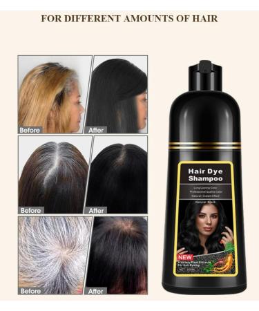 Natural Plant Extract Formula - Hair Dye Shampoo Hassle-free 30-Minute Hair Coloring He Shou Wu Ce Bai Ye & Ginger Infused Nourishing Hair Dye with Fragrant Aroma (Wine Red 500ml) Wine Red 1 count (Pack of 1) - Buy Online on GoSupps.com
