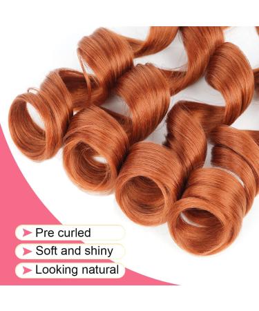 WIPPORYA Ginger French Curly Braiding Hair 24 Inch - Pre Stretched Loose Wave Bouncy 350 Braiding Hair - Yaki Crochet Hair for Black Women - 100g/pack - Hair Extensions for Braids - Buy Online on GoSupps.com