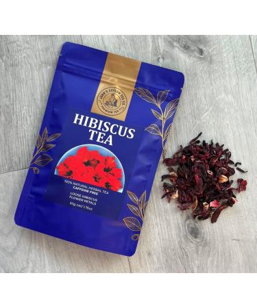 Premium Pure Hibiscus Tea - Exquisite Floral Infusion | 50g Loose Tea Rich in Vitamin C | Refreshing Herbal Tea for Hot or Iced Drink - Buy Online on GoSupps.com