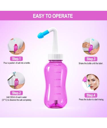 Goard Nasal Shower Set for Adults & Children | BPA-Free 300ml Nasal Douche | Relieve Clogged Nose with 30 Packs of Rinsing Salt & Thermometer | Gentle Breathing Solution - Buy Online on GoSupps.com