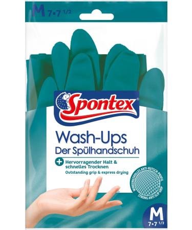 Spontex Wash-ups gloves rinsing gloves with anti-slip profile for optimal dishwasher control quick-drying high tapping size M 1 pair of m Wash-ups