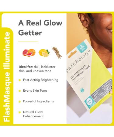 Patchology Face Mask Variety Pack - Brightening Hydrating & Renewing Masks with Vitamin C & Hyaluronic Acid for Radiant Skin | 6 Masks - Buy Online on GoSupps.com