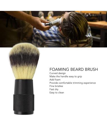 Premium Shaving Brush - Black Alloy Handle Soft Synthetic Bristles for Quick Lather | Perfect Beard Grooming Tool for Men - Buy Online on GoSupps.com
