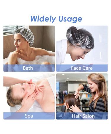 Buy Aquior Disposable Shower Hoods - 100 Count | Elastic Thick Transparent Hair Caps for Women - Perfect for Travel & Home Use - Buy Online on GoSupps.com