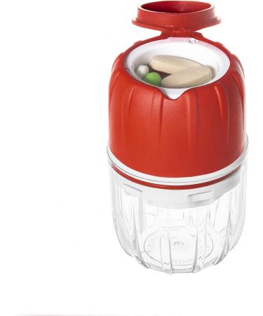 Buy Pill Crusher & Grinder for Small or Large Pills - Red Medicine Pulverizer with Storage Cup | International Shipping Available - Buy Online on GoSupps.com