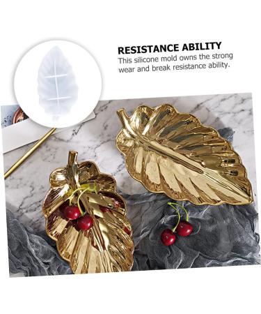 NUOBESTY 1pc Leaves Silicone Mold Silicone Molds Fruit Trays Soap Dish Silicone Fruit Tray Mold Crystal Plate White 16x9.9cm - Buy Online on GoSupps.com
