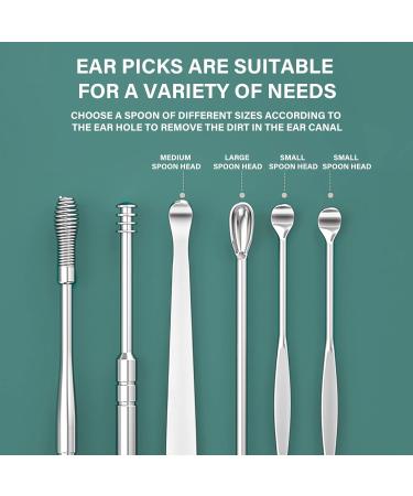 Ear Pick Earwax Removal Kit - Ear Cleaning Tool Set for Ear Wax Removal and Ear Care - Buy Online on GoSupps.com