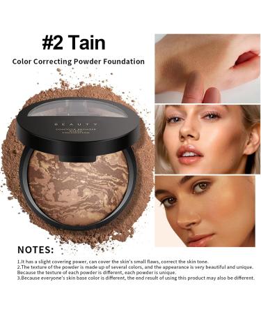 Baked Powder Foundation Setting & Finishing Powder for Long-lasting Natural Makeup - Oil Control Brightening and Lightweight Formula (#2 Tan Foundation) 11 g (Pack of 1) #2 Tan - Buy Online on GoSupps.com
