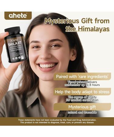 Shilajit Capsules Supplement 9000mg Equivalent with Ashwagandha Rhodiola Ginseng Shilajit Supplement for Energy & Stress 60 Capsules 60 Days Supply Shilajit-1pack - Buy Online on GoSupps.com