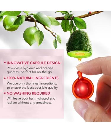 Hair Treatment Serum & Vitamins A C E Pro B5 - 50 Capsules | No Rinse Essence for Frizzy Dry Damaged Hair | Argan Avocado & Moroccan Oil (40pcs) - Buy Now - Buy Online on GoSupps.com