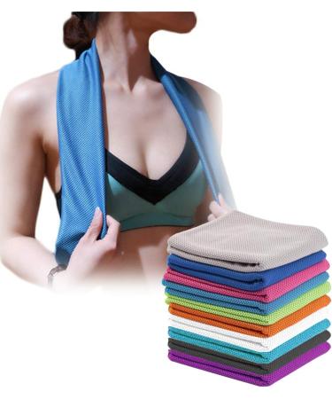 Sukeen 8 Pack Cooling Towel Set - 40x12 - Microfiber for Yoga, Sport, Gym - Breathable Chilly Towel - Various Colors - Buy Online on GoSupps.com
