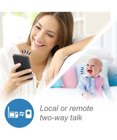 VTech RM7764-2HD Baby Monitor | 1080p Smart WiFi | 360 Pan/Tilt | 10X Zoom | 7 HD Display | Night Vision | Soothing Sounds | 2-Way Talk | Temperature & Motion Detection | iOS & Android Compatible - Buy Online on GoSupps.com