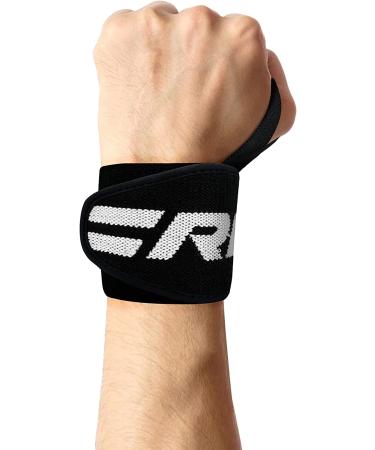 RDX Weight Lifting Wrist Wraps - IPL USPA Approved, Elasticated Pro Straps for Powerlifting & Bodybuilding - Thumb Loop, Fitness Strength Training, Gym Workout - Black Standard - Buy Online on GoSupps.com