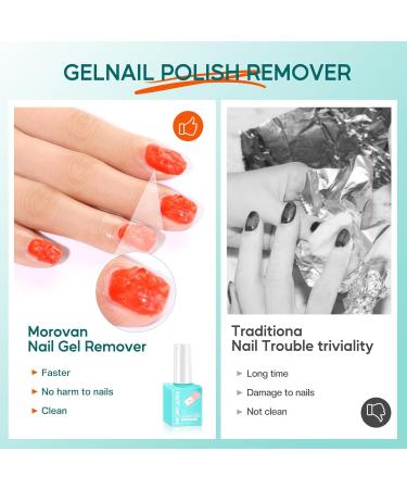 Morovan Gel Nail Polish Remover - Fast & Effective Gel Polish Removal in 3-5 Minutes | No Soaking or Wrapping Needed | International Shipping Available - Buy Online on GoSupps.com