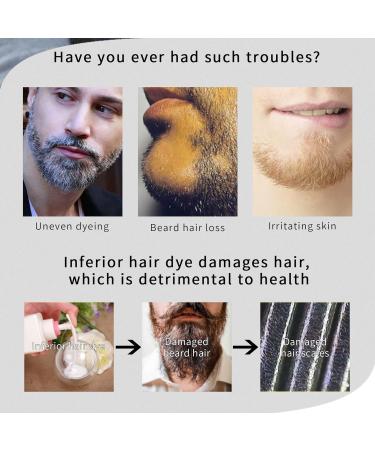 SEVICH Black Beard Dye Shampoo | Grey Coverage & Moisturizing Mustache Conditioner - Fragrance Free Beard Care - Buy Online on GoSupps.com