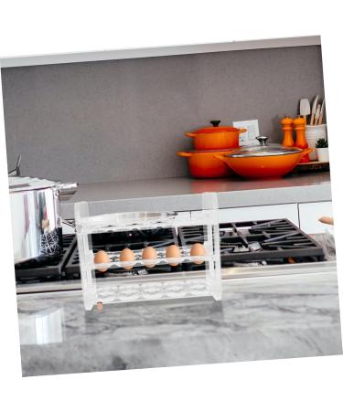 Hohopeti Egg Storage Rack Egg Holder for Fridge Eggs Egg Storage Stand Egg Rack for Fridge Door Dedicated Box White 25.00X20.00X11.00CM - Buy Online on GoSupps.com