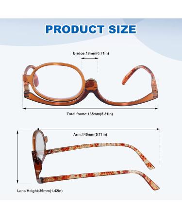 Dunzy 5 Pairs Magnifying Makeup Glasses for Women - Flip Down Cosmetic Reading Spectacles +2.50 - Buy Online on GoSupps.com