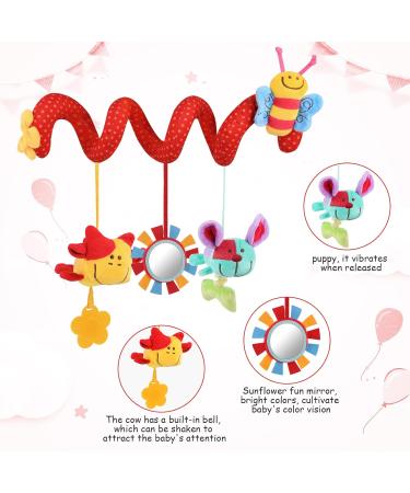 Vicloon Children's Bed Spiral Toys - Activity Toy for Babies & Toddlers (0+ Months) | Perfect for Baby Seats & Travel - Cute Bee Design - Buy Online on GoSupps.com