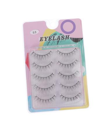 minkissy 5 Pairs Fake Eyelashes Artificial Eyelashes Eyelash Decoration Fake Lashes False Eyelashes Chic Eyelash Decor Artificial Fiber Lash Girl Cosmetics Women Makeup Lash Eyes Decorate