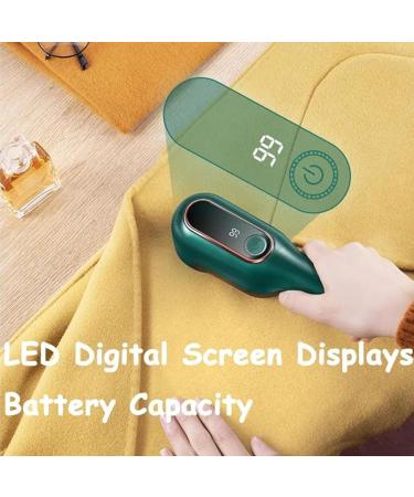 Rechargeable Electric Lint Remover with Digital Power Display - Portable Fabric Shaver for Clothes & Furniture (Green) | Best Lint Remover for International Shipping - Buy Online on GoSupps.com