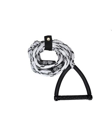 Wakesurf Rope with Handle - Adjustable 25 Foot Tow Rope with 10" Handle White
