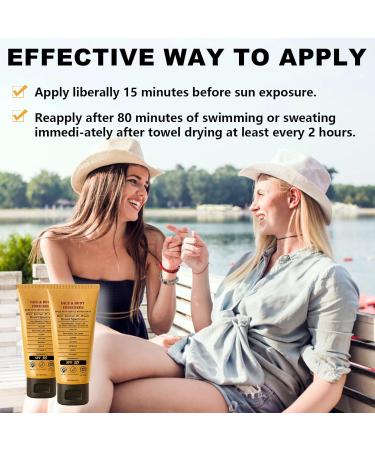 2pcs Beef Tallow Sunscreen with Zinc Oxide Reef Safe Sunscreen SPF 50 Non-Greasy Beef Tallow Sunscree Natural Organic Formula for Body Facial Women and Men(85g/count) - Buy Online on GoSupps.com