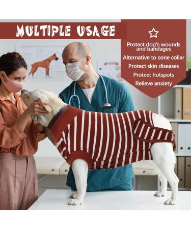 HJYOKUSO Surge Suits for Dogs | Postoperative E-Collar Alternative | Prevents Licking & Protects Abdominal Wounds (Brown XS) - Buy Online on GoSupps.com